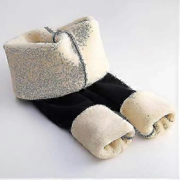 Vinter Sherpa Fleeceforede Leggings for Kvinner, Høyt Liv Elastiske Tykke Kasjmir Leggings Plysj Varm Termisk (4XL Grå)