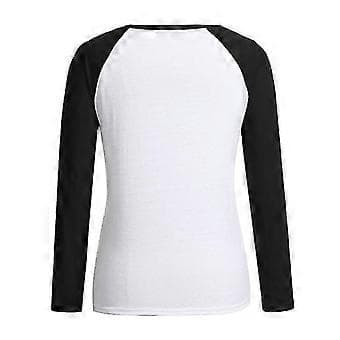hmwy-dam jultomte tryck t-shirt blus basic topp tee shirt (XL Svart)