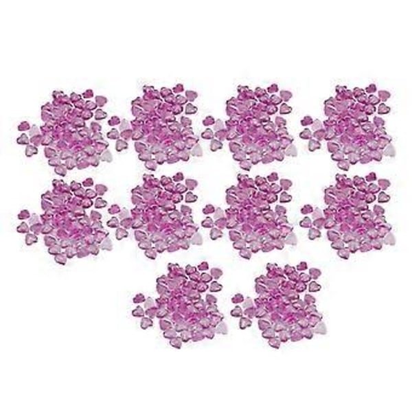 10 Poser Lysskiftende Negledekorasjon Kvinner Resin Utsøkt Søt Hjerteformet Negledekorasjon for Salong