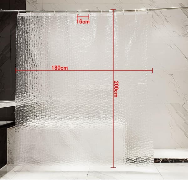 Blå dröm duschdraperi mögelbeständig 180 x 200 cm halvtransparent