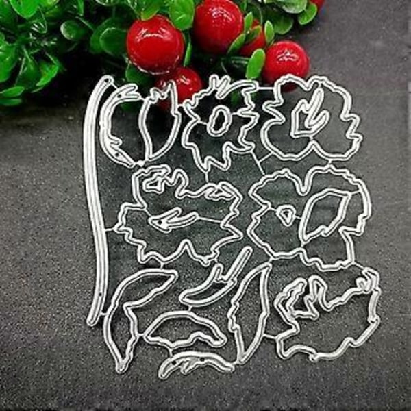 Smuk Blomst Metal Skæreforme Håndlavet Stencil Børn Voksne DIY Håndværk