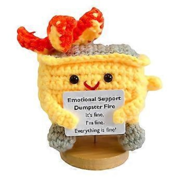Handgjord Inspirerande Crochet Positiv Dock Söt Soptipp Eld Crochet Dock Present Kvinnor Födelsedag Ch