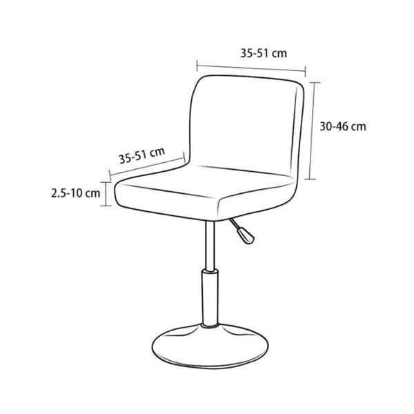 Tuolinpäällinen, Baarijakkaran päällinen Harmaa väri 4 kpl