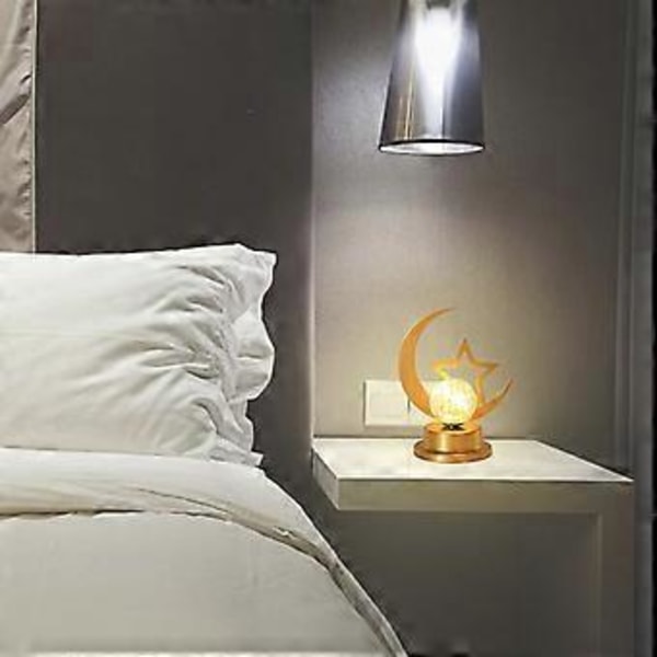 Skrivebords Dekorativt Lys LED Skrivebords Natlampe Ferie Styling Jern Kunst Udhulet Forsyninger Måne Stjerne