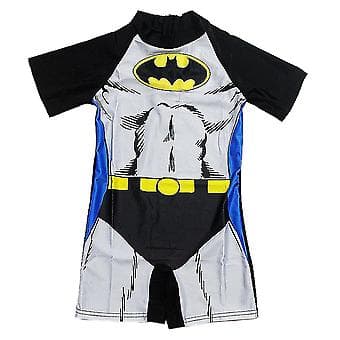 Badesæt til børn i Superman-design, endelst, 3-11 år (Batman 6-8 år)