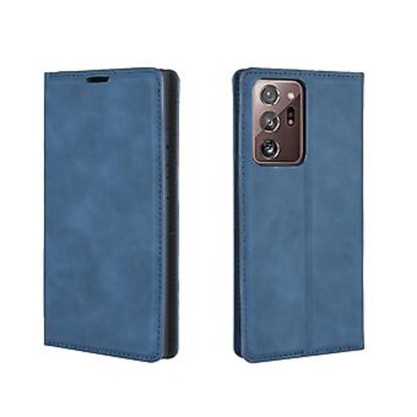 Magnetisk Suge-Læder TPU-Etui til Galaxy Note20 Ultra (Mørkeblå)