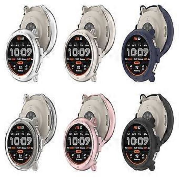 Smartwatch Rammebeskytter Semi Shell Ridsefast Hus Antiridse Cover Ærme Etui Stødsikker til Active 2 A2437 Sort (Sort)