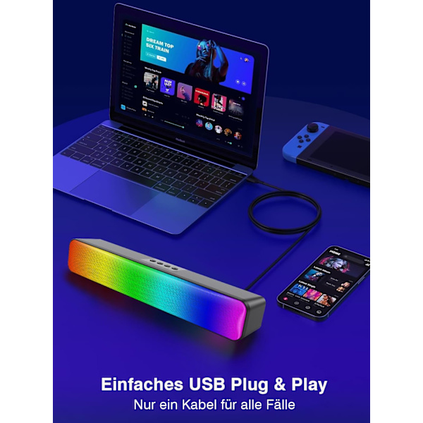 TV-lydplanke, Bluetooth-lydplanke, bærbar lydplanke for TV og PC,