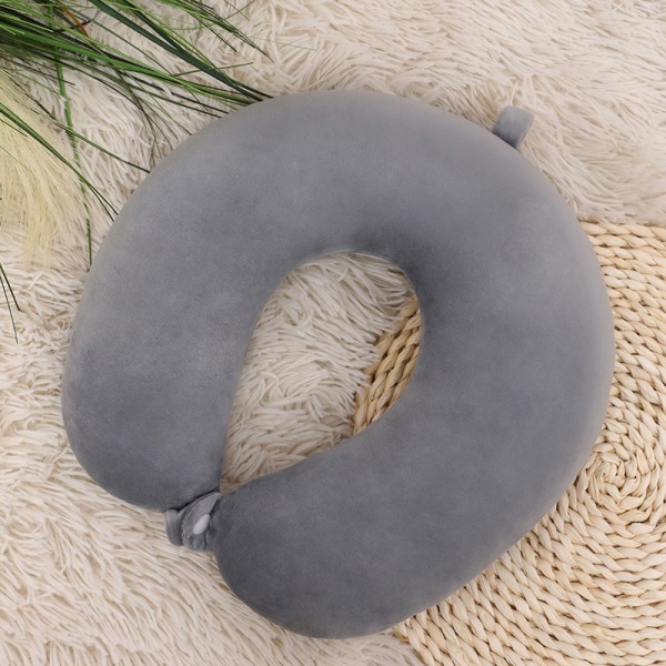 Gray Memory Foam Neck Pillow U Shaped Pillow Car Neck Pillow Comm