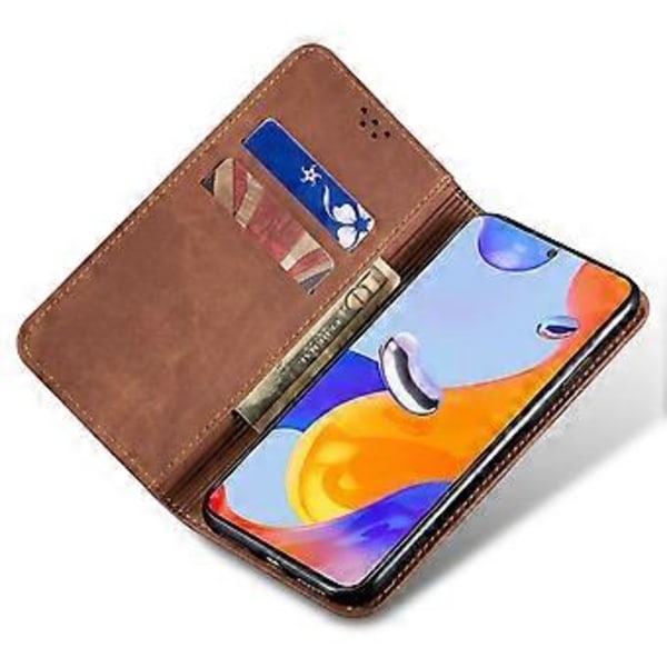 Mobilfodral Plånbok PU Läder Anti-fall Skal för Xiaomi Redmi 13C 4G/Poco C65 4G (Stil D)