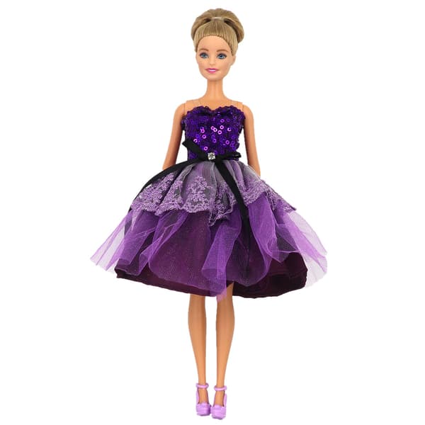 2 set dockkläder, lämpliga för nya 30 cm dockkläder, fluffig prinsessklänning dressing set, mode