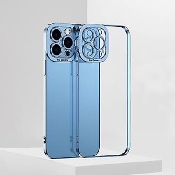 Elektropläterat TPU-fodral för iPhone 14 Plus (Blå)