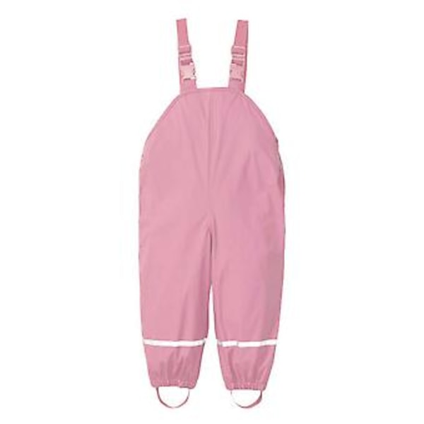 Regnbukser for barn, vindtette og vanntette, gjørmeoveralls, klær (3-4 år, rosa)