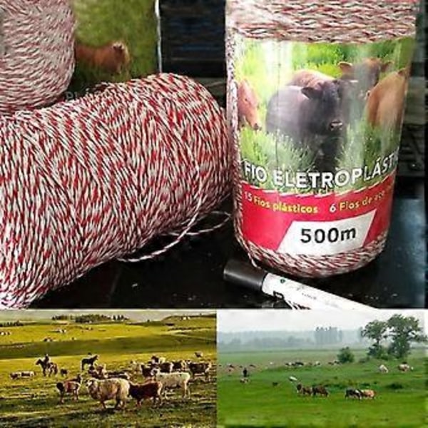 500m Sähköinen Kannettava Aitalanka Polypropeeniköysi Maatila Puutarha Eläinten Aitaustyökalu Qinhai