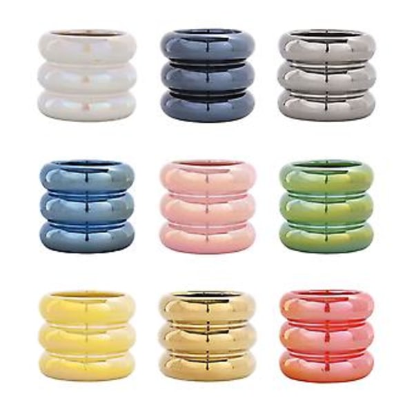 Kampanj NY 4,3-tums Blomkruka med Dräneringshål Keramisk Kruka, Liten Bubbeldesign Keramisk Planteringskruka för Hem- och Kontorsinredning (Orange)