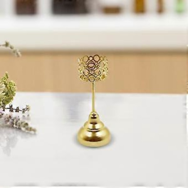 Tealight Ljushållare Värmeljushållare Ihålig Design Ljusstake Centerpiece för Bröllop Vardagsrum Dekoration (Stil D)