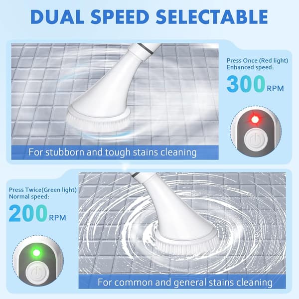 Elektrisk rengjøringsbørste, roterende baderomsbørste, E