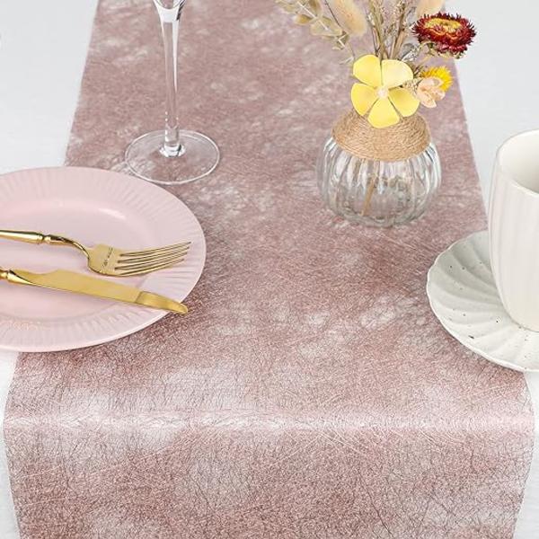 1 st återanvändbar dekorativ bordslöpare i non-woven-tyg, elegant flik