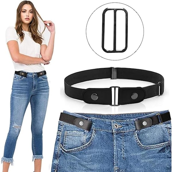 Herrbälte Dam, 1 st elastiskt bälte, osynligt unisex elastiskt bälte, stretchbälte