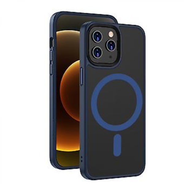 Silikon Magnetisk Etui til iPhone 14 Max MagSafe Etui Silikon Telefon Etui 6,7 tommer Gennemsigtig Mat Anti-Fingerprints Anti-Ridser