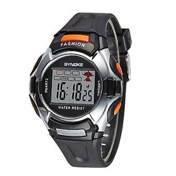Digitala barnklockor för pojkar flickor LED Sport Vattentäta Armbandsur Barn (Svart)
