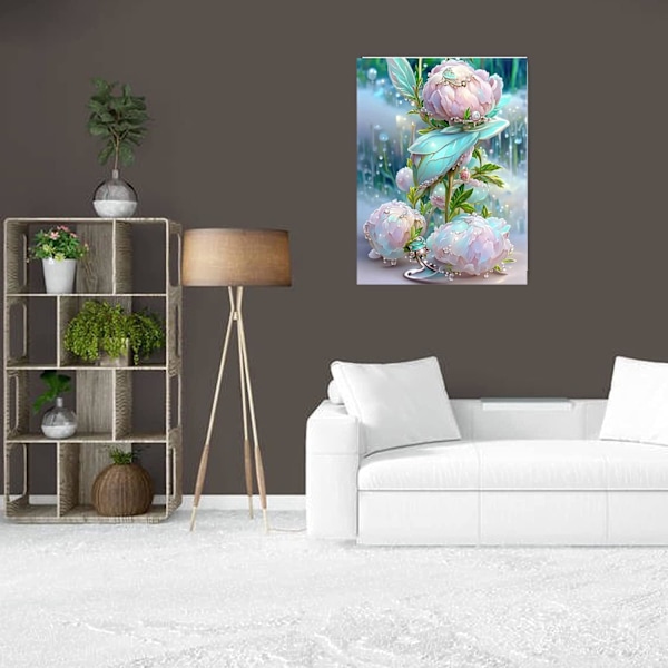 Diamantmaleri kunst kit, træmaleri billede 30 x 40 cm（D)