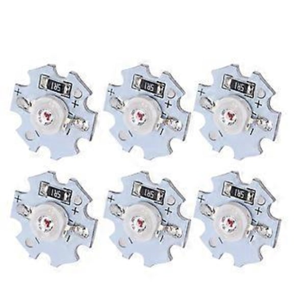 25 st 5V LED-chip 200LM 3W Högeffekts LED-lampor för DIY-belysningRött ljus 620625NM