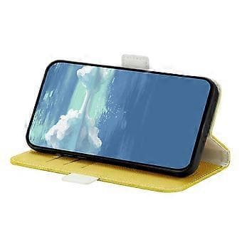 Telefondeksel til iPhone 15 Plus, stativlommebok i godterifarget PU-skinn (stil D)