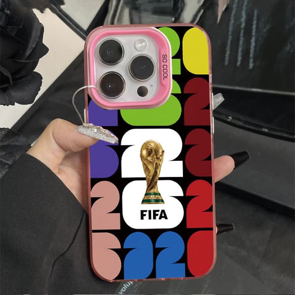2026 World Cup-telefondeksel, kompatibel med iPhone 13 - Rosa