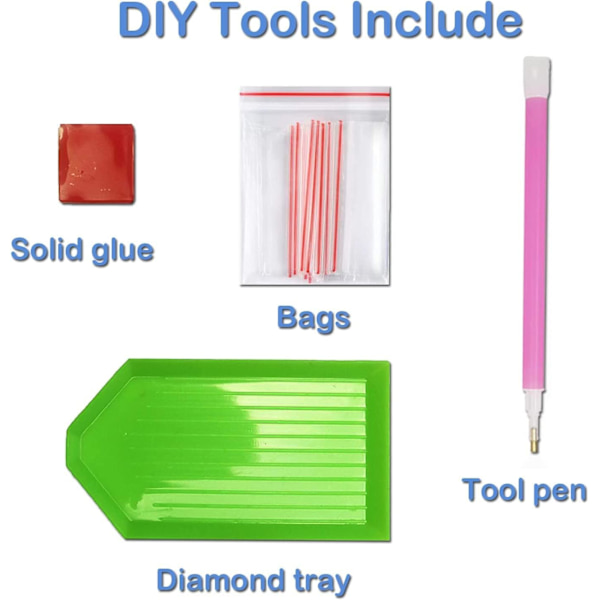 (12x16 tum) 5D Diamantmålning Kit för Vuxna Hjorta DIY Full Borr