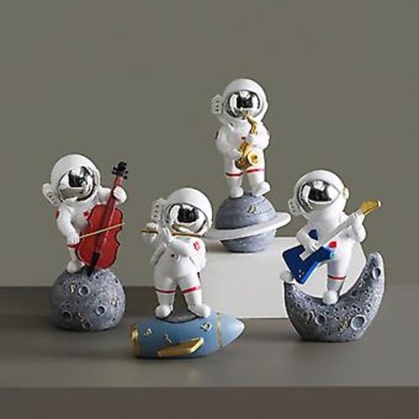 Band Astronaut Astronaut Prydnad Grossist Vardagsrum Skrivbords Hem Prydnad Liten Prydnad Present Guld - Meditation Astronaut