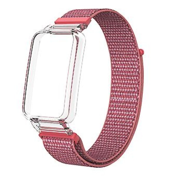 PC-etui + Nylon Loop-rem til Xiaomi Mi Band 7 Pro (Abrikos)