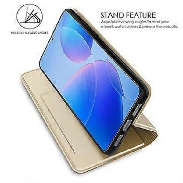 For Xiaomi Redmi K70 Ultra Etui PU Læder Telefon Cover med Kort Holder Stativ Magnetisk Lukning (Style C)