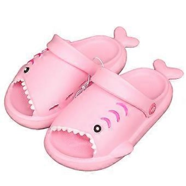 1 Par Søde Slippers Børn Strandslippers Tegneserie Haj Design Skridsikker Eva Hurtigtørrende Børneslippers Til Hjemmet Multi-farve Valgfri (130 pink)