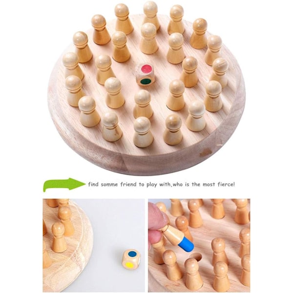 Memory Matchstick Chess Block Game Wooden Board Intelligent Educa