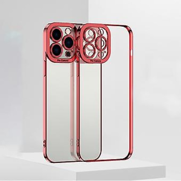 Elektroplettering TPU Telefonhus Til iPhone 14 Plus (Rød)