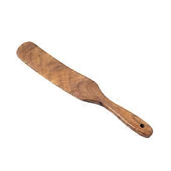 33,5 cm Teak Træ Spurtle - Varmebestandig Slidske til Madlavning (Enkelt Enhed)