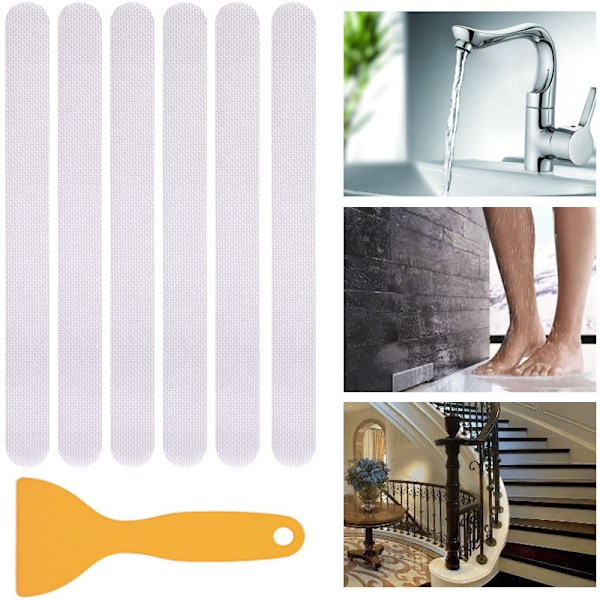 Anti-Slip Bruse Stickers 24 Ark Sikkerhed Badekar Strimler Klæbende