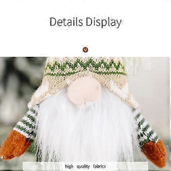 Ansiktslös Tomtedocka Julklapp Jul Tomte Ornament Stående Fönsterdekoration