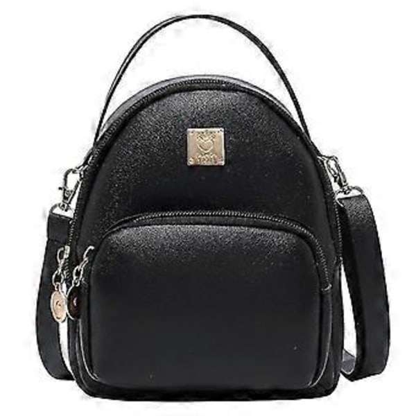 Mini Axelväska Dam Messenger Bag Ryggsäck Mjuk Pu Dragkedjeväska Med Lång Rem (Blå)