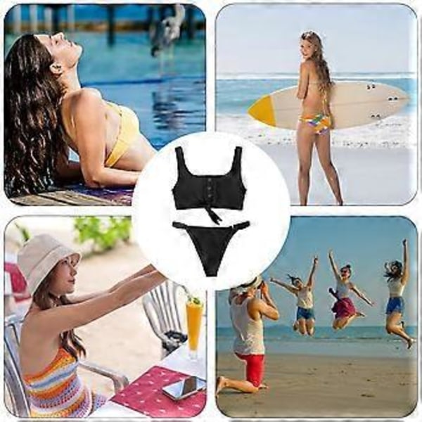 Naisten bikinit uimapuku kaksiosainen, olkaimellinen bikinit uimapuku kaksiosainen uimapuku