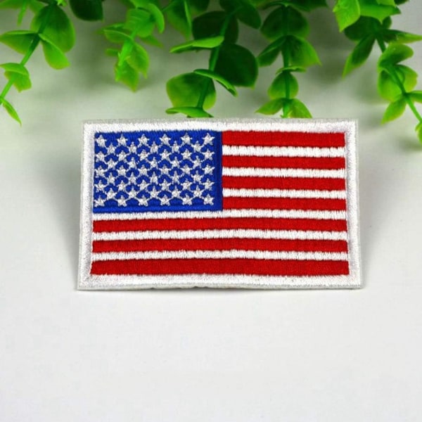 Flagga broderade applikationslappar med America America Milit