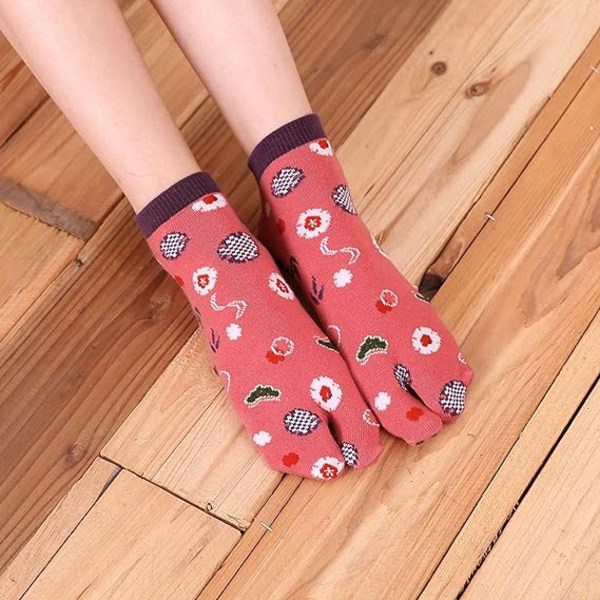 36-41, 4 par, japanske kvinders Tabi sokker Flip Flop sandal Få