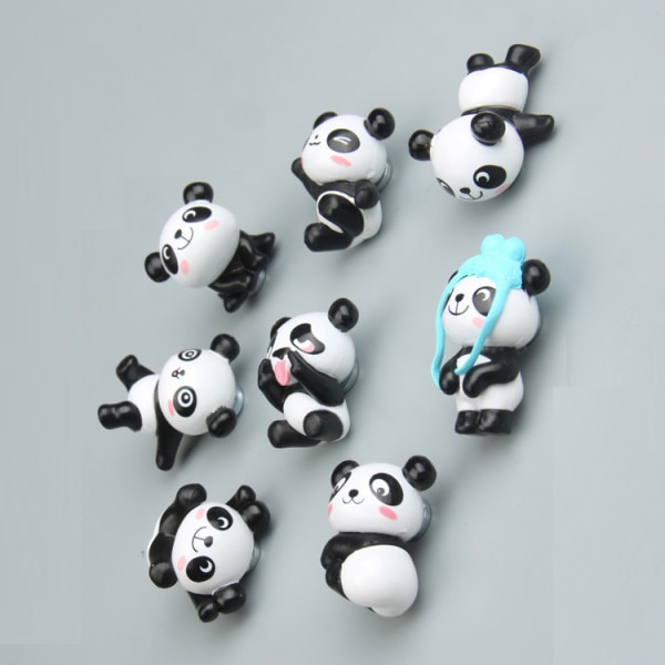 8 st Panda Djur Magnet, ZoneYan Panda Magnet, Djur Frid