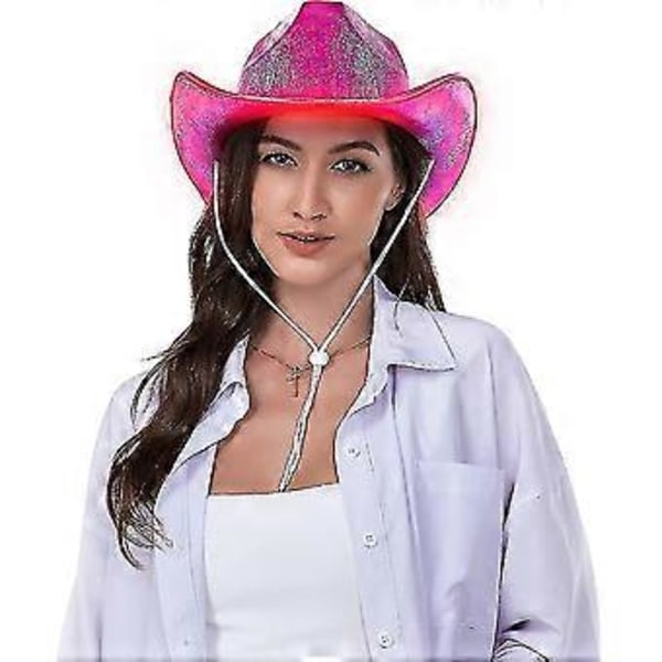 Valaiseva Space Cowboy Cowgirl -hattu (Punainen)