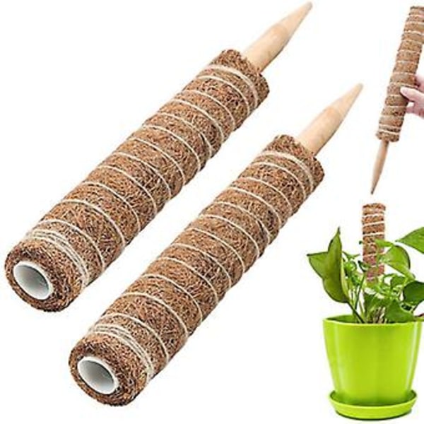 2-pack Stödpinnar för Klätterväxter Utbyggbara Kokosmosspinnar