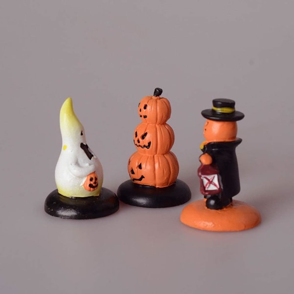 3 stk. Halloween fe miniature have dekoration