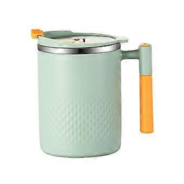 Kaffekrus med Håndtag Drikkekop 400 ml Vandflaske Praktisk Rustfrit Stål Isoleret Kop Termokrus til Lounge Picnic (Grøn)