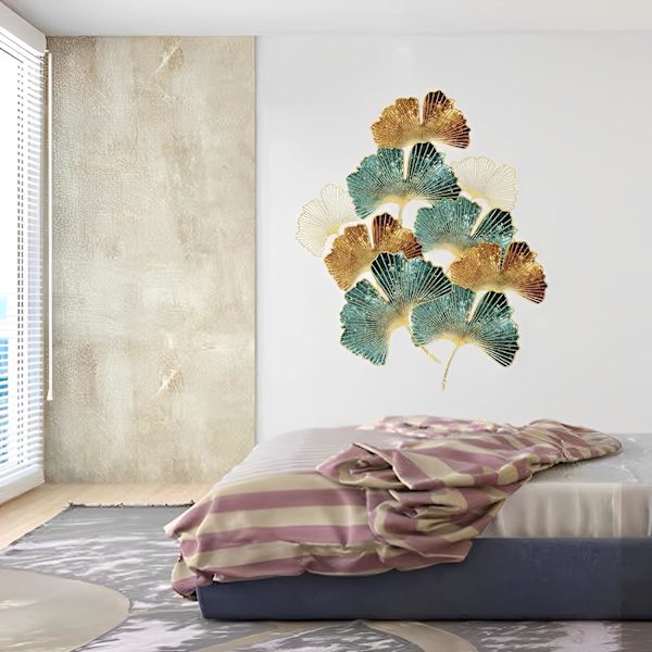 XL Ginkgo Blad Guld Väggdekaler (76x87 cm) I Självhäftande