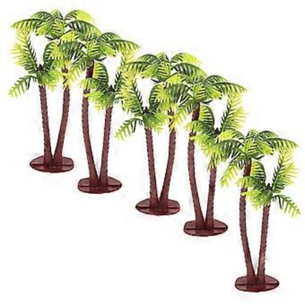 5 stk. Plastik Kokospalme Miniature Plantepotter Bonsai Håndværk Mikro Landskab DIY Dekor (3)